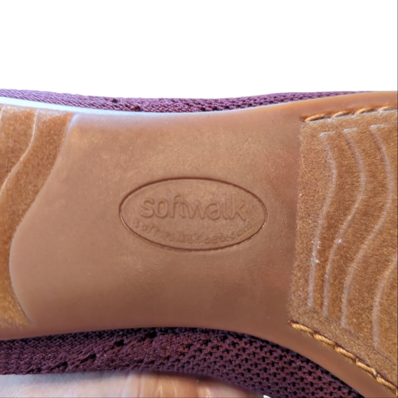 Women's Softwalk Santorini burgundy flats size 8W - Picture 6 of 8